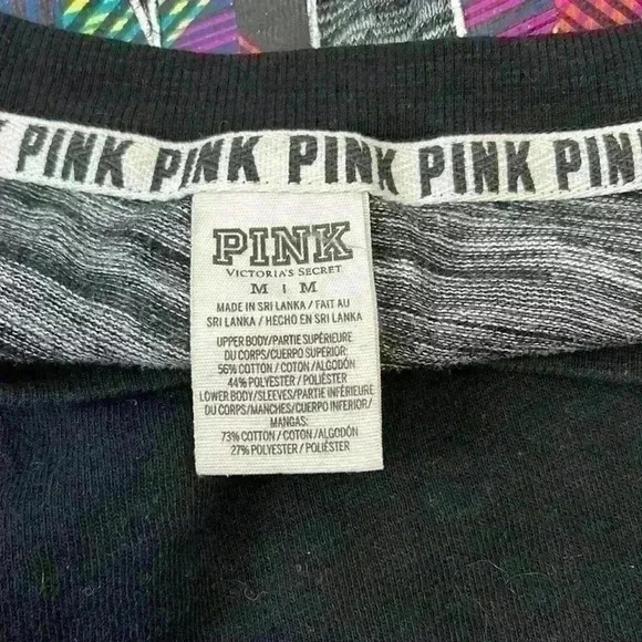 Victoria’s Secret PINK Black & Grey Pullover Size M - Picture 5 of 9